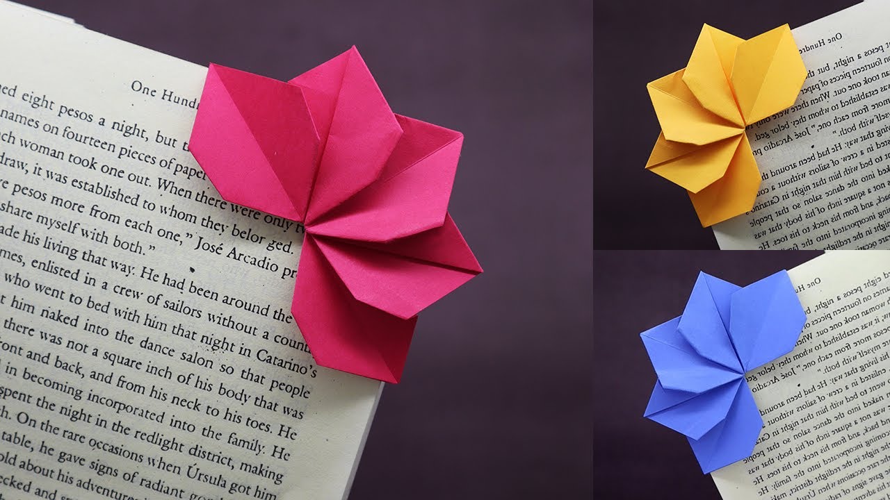 Origami Bookmark Corner, Easy Paper Bookmark