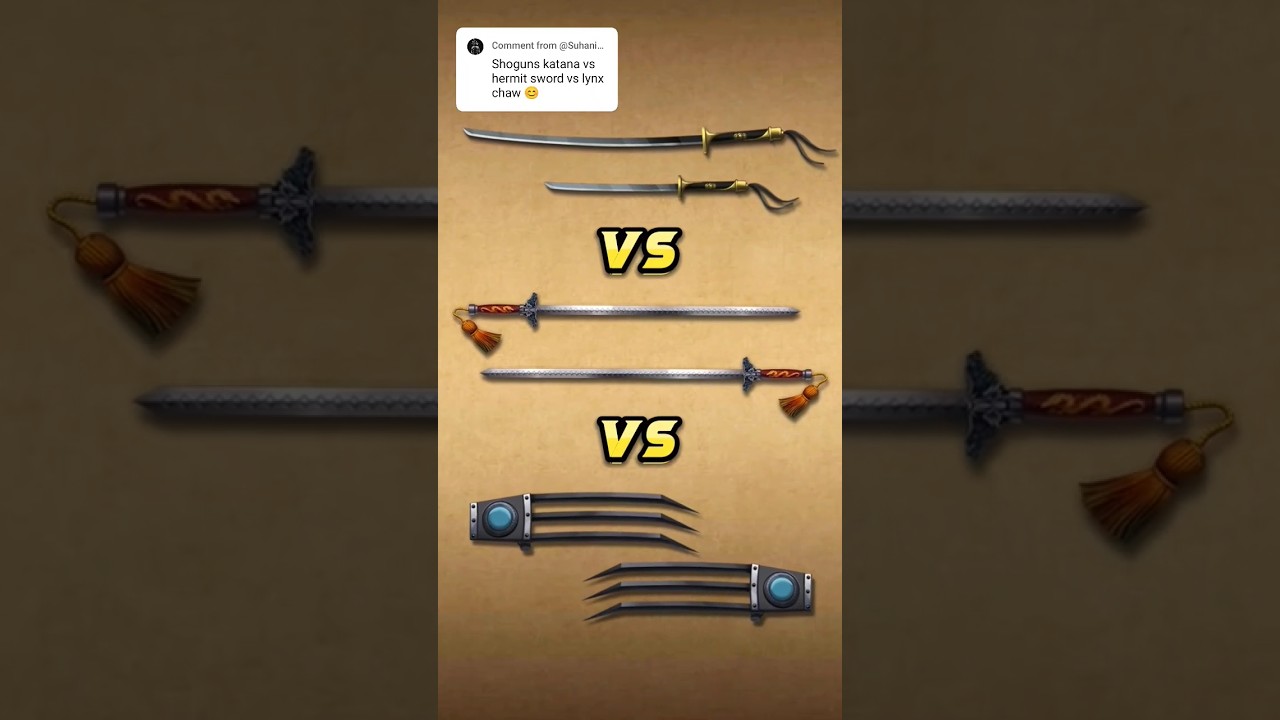 Shogun's katana vs Hermit's swords vs Lynx's claws | Which one is the best? 🤔
