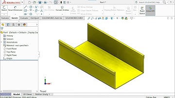SolidWorks  Tutorial Sheet Metal Exercise-3