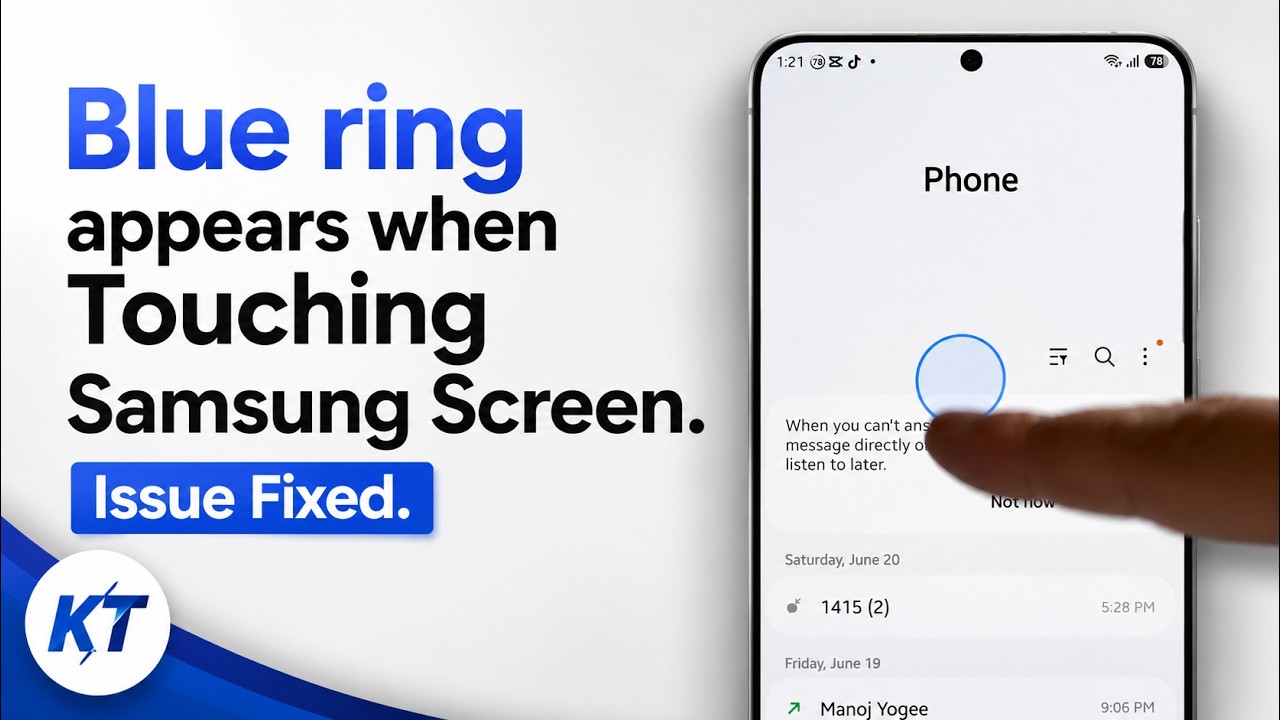 Blue Ring Appears When You Touch Your Samsung Screen. Issue FIXED (Samsung S24/25)