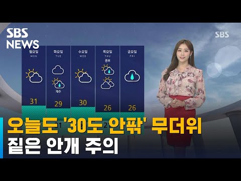 [날씨] 오늘도 '30도 안팎' 무더위…짙은 안개 주의 / SBS
