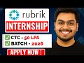 Rubrik Winter Internship 2026 | Apply Now + Free Resources | Complete Guide | Software Engineer