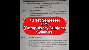 🎯 +3 1st Semester||EVS||Compulsory Subject||Aecc-1||Syllabus||#sumanstudyhelp #shortsfeed