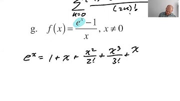 Writing Taylor Series for a Given Function pg 2, pt 2
