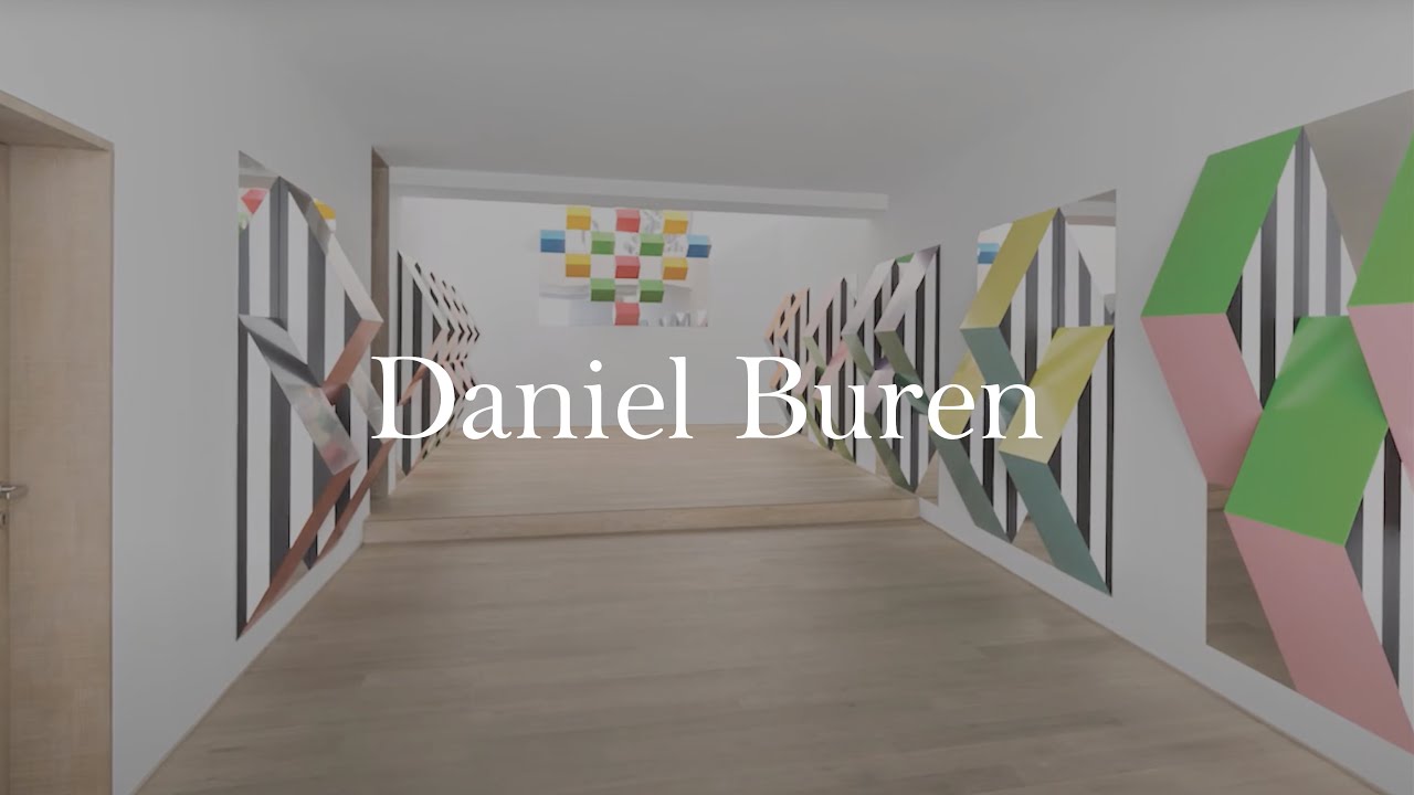 A Daniel Buren's colorful intervention at the Fondation Louis