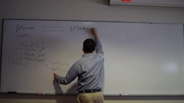 Tabular integration example exp trig sin cos