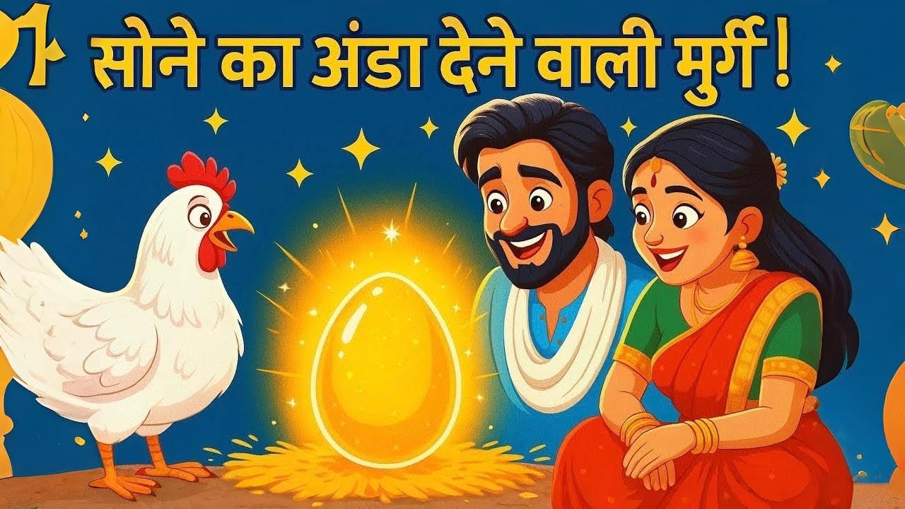 सोने का अंडा देने वाली मुर्गी! Hindi Moral Story for Kids