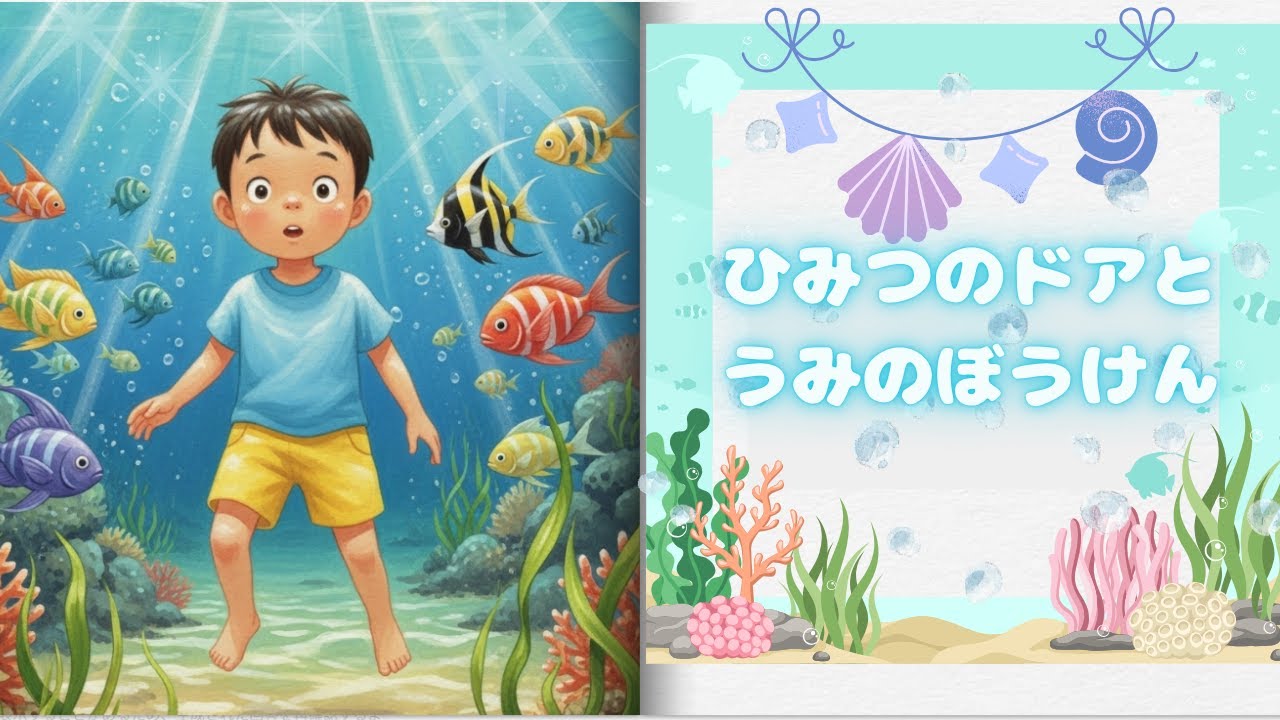 【絵本 読み聞かせ】🌊ひみつドアと海の冒険🐠寝かしつけ・親子で楽しむファンタジー絵本📝