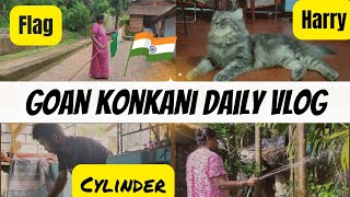 Goan konkani daily vlog|| masti with harry ||??Flag?||busy day|| konkanivlog viral dailyvlog