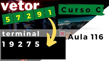 Curso de Programação C | Ex 6 | Como imprimir um vetor na ordem inversa com a linguagem C | aula 116