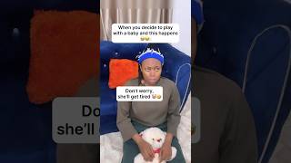 When you decide to play with a baby and this happens 😭😂 #shorts