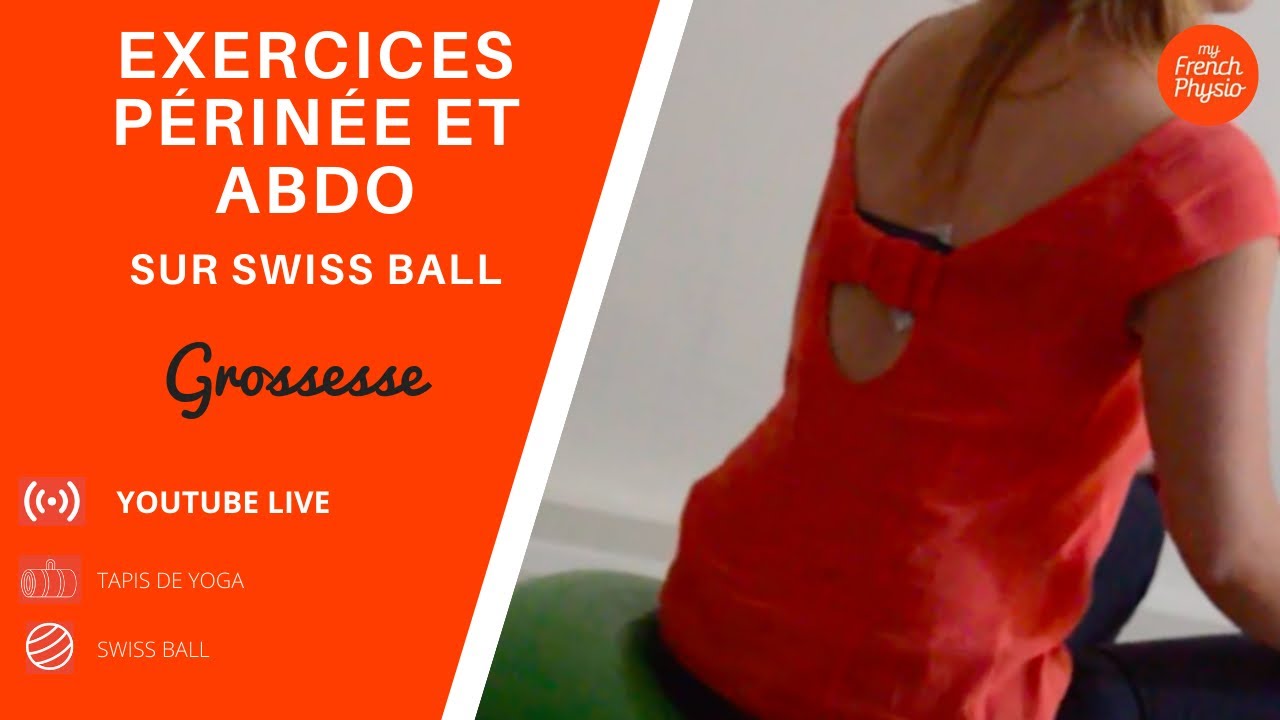[Grossesse] Exercices Périnée et Abdo avec BALLON - Pour la Femme Enceinte!