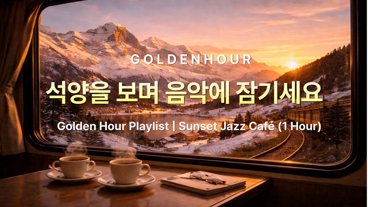 🌅 Golden Hour Playlist | Sunset Jazz Café (1 Hour)석양을 보며 음악에 잠기세요