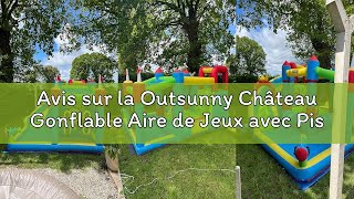 Avis sur la Outsunny Château Gonflable Aire de Jeux avec Pistolet à Eau Toboggan Trampoline piscines