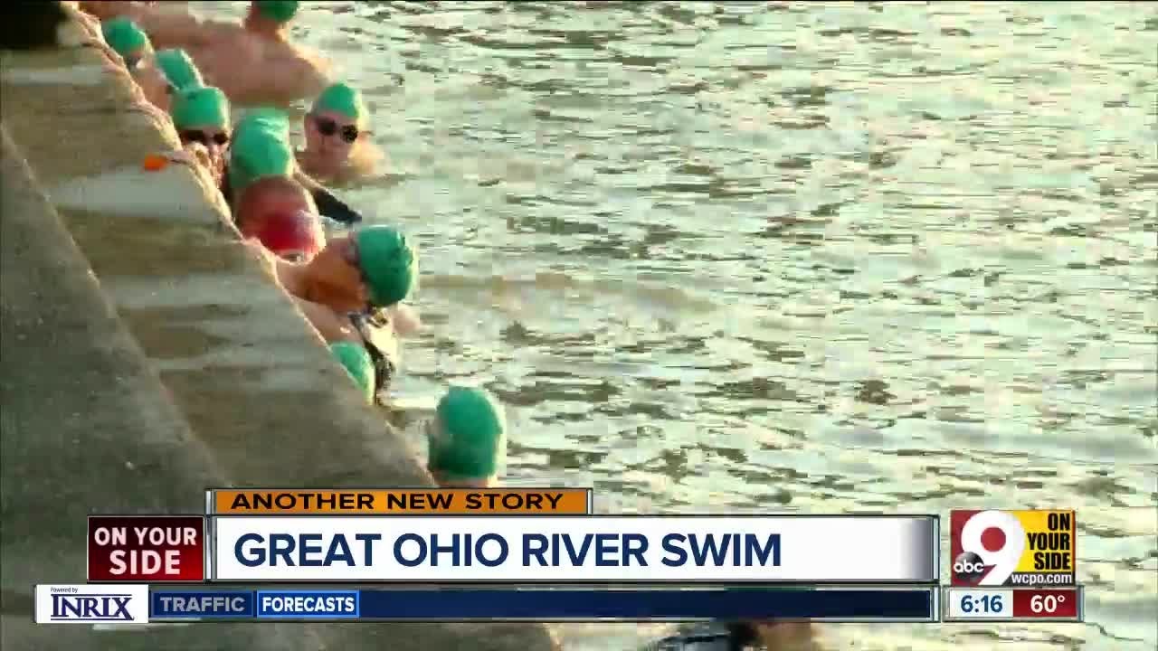 A thrill for those who love the river, Great Ohio River Swim to