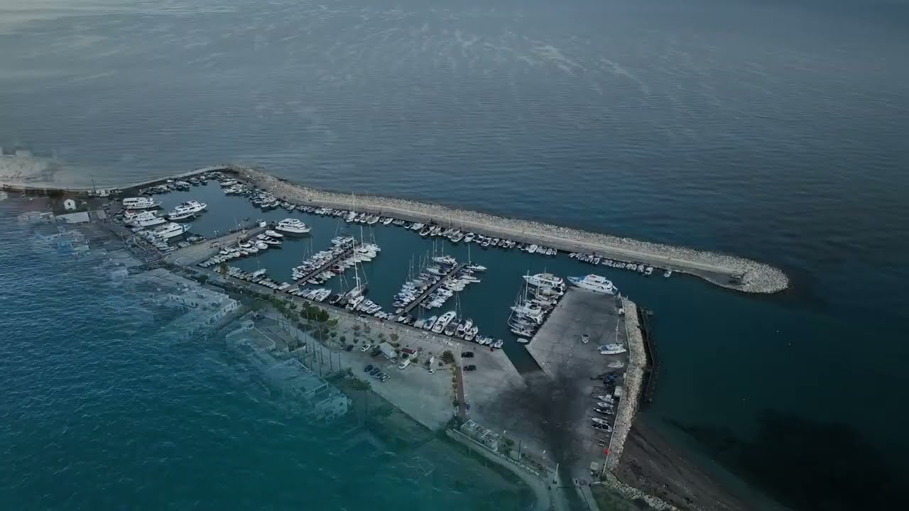 Latsi / Polis Harbour — 4K aerial footage