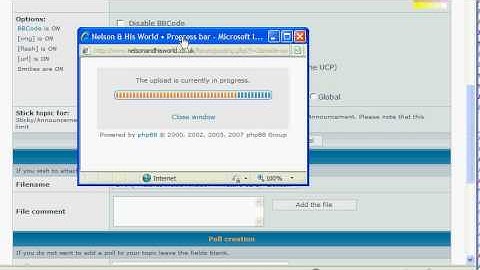 How to Upload an Image to the Nelson and His World Forum (phpbb)