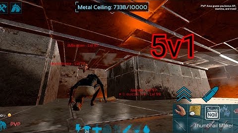 Defending my abandoned base 5v1 against hackers! - Ark Mobile Offical Pvx