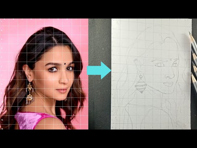 What Jhumka Alia Bhatt drawing| Realistic drawing of Alia bhatt tutorial  for beginners @aliabhatt - YouTube