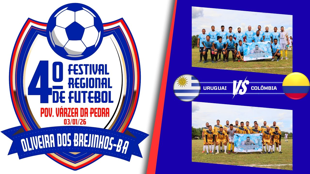URUGUAI X COLÔMBIA NO 2º JOGO DO FESTIVAL DE VÁRZEA DA PEDRA 03/01/2026