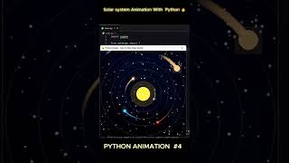 Python Visuals Day 4 | Mini Solar System Animation in Python | Pygame