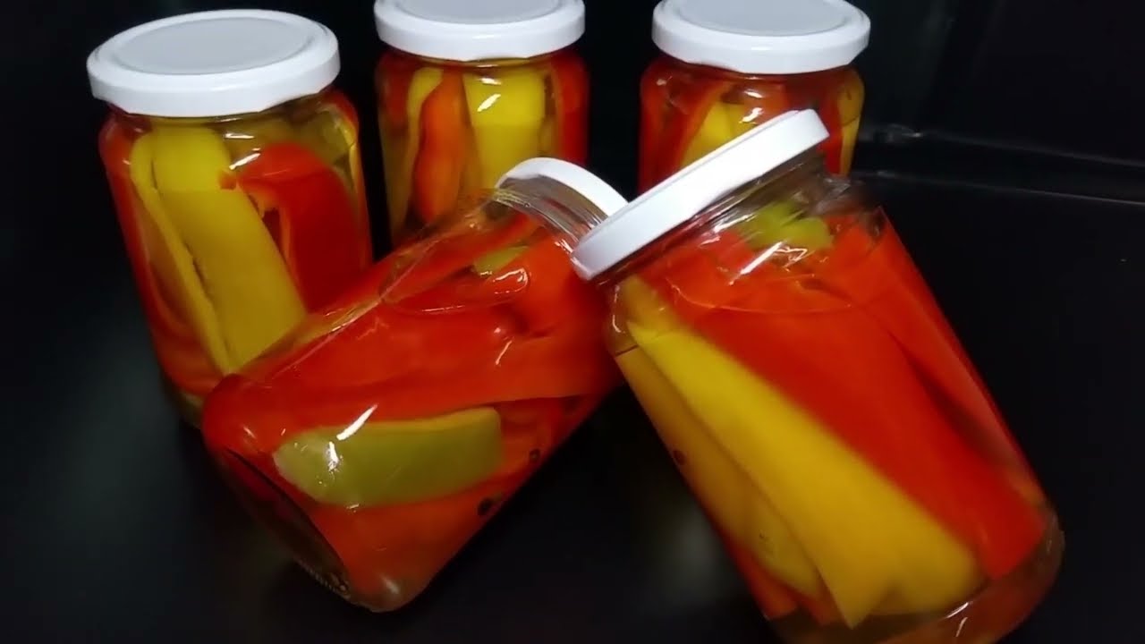 Peperoni in agrodolce, da conserva. Ricetta veloce con salamoia a freddo. #peperoni #foodsicily