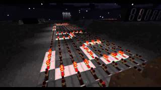 Minecraft Redstone: 7 Segment display using repeaters
