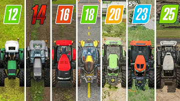 Fs12 Vs Fs14 Vs Fs16 Vs Fs18 Vs Fs20 Vs Fs23 Vs Fs25 | Tractor Comparison | Timelapse