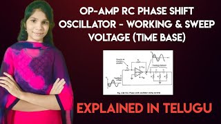 Op-Amp RC Phase Shift Oscillator & Sweep Voltage (Time Base) Explained in Telugu | ECE Basics