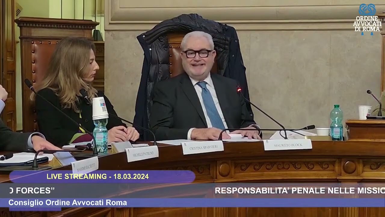 RESPONSABILITA’ PENALE NELLE MISSIONI INTERNAZIONALI DI PACE - 18.03.2024