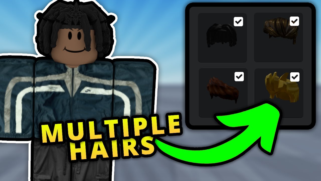 roblox #2023 #tutorial #hair #girls #boys #share #foryoupage #fyp, how to  equip 2 hairs