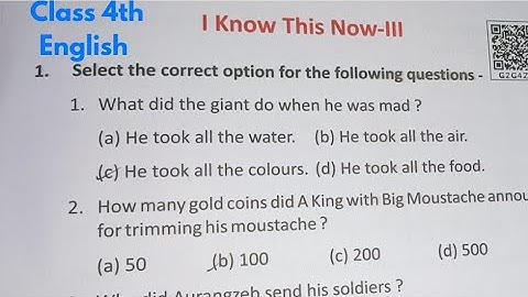 I Know This Now - 3 Class 4th Question Answers English RBSE Full Explanation