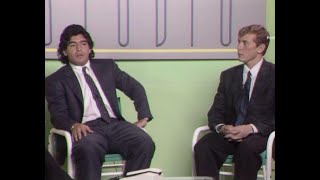 Diego Maradona and Butragueño  Rare interview/entrevista in 1986 in Spain (also with Quini, Kubala)