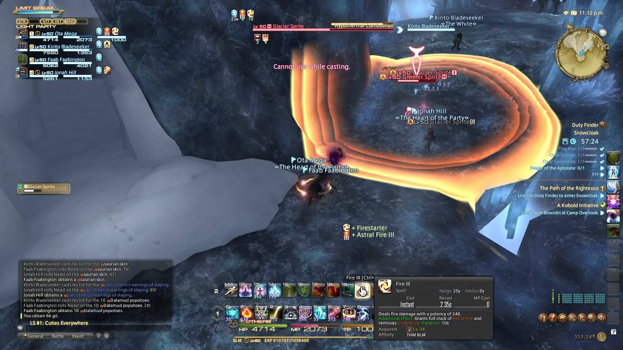 Snowcloak Dungeon - FFXIV - June 20th 2015