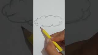 simple drawing of cloud....     #art #crafts #drawing  #paintingforbeginners #clouds #pencildrawing