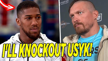 WOW! Anthony Joshua HARSHLY ADDRESSED Usyk! Joshua WILL WIN Usyk by KNOCKOUT in a REVENGE! Fury