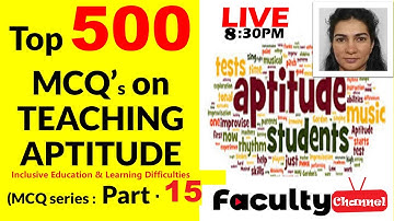 MCQ on Inclusive Education and Learning Disabilities | TEACHING APTITUDE Part 15