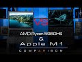 Apple M1 vs AMD Ryzen 9 5980HS - Macbook Pro M1 comparison Asus ROG Flow X13