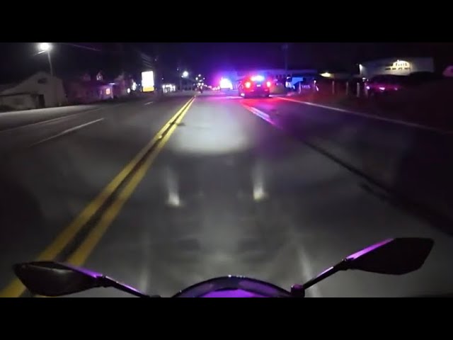 1am on a Kawasaki ZX6R things get interesting - YouTube