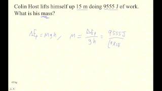 HTPIB06C Gravitational Potential Energy Example 3