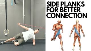 Side plank band pulls