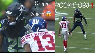 Odell Beckham vs Richard Sherman (2014) ROOKIE OBJ meets PRIME Richard Sherman (WR vs CB)