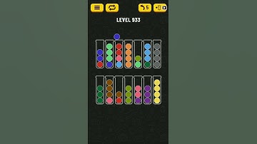 Ball Sort Puzzle Very Hard LEVEL 933 Score-100%