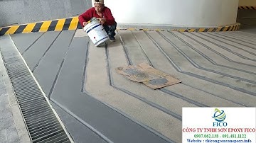Quy Trình Chuẩn Sơn Epoxy Tạo Nhám Chống Trượt Cho Ram Dốc Tầng Hầm Ricons