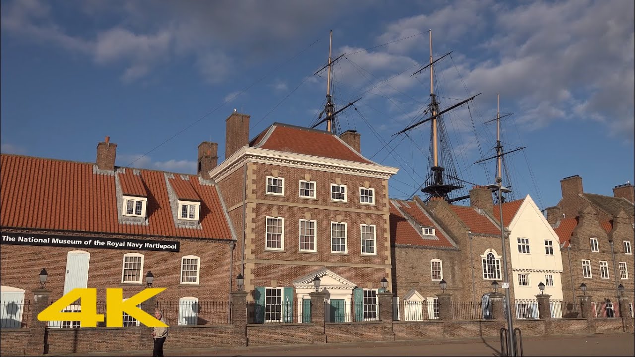 Hartlepool Walk: Town Centre & Marina【4K】