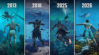 Exploring Underwater in Assassin's Creed 2013-2026 | AC1 - Assassin's Creed Black Flag Resynced