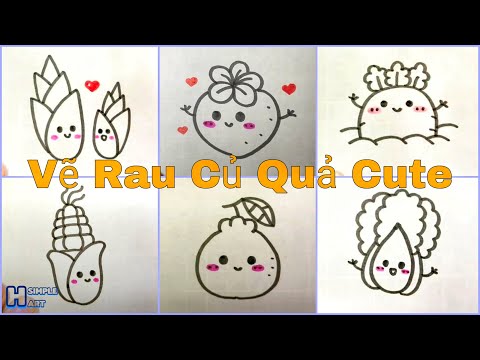 Video Vẽ Rau Củ Quả siêu cấp Cute - Vẽ hình Cute đáng yêu|... - youtube