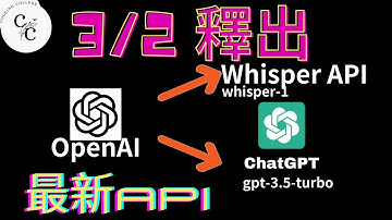 chatGPT 3.5 turbo API最新版本(gpt-3.5-turbo)/Whisper API 來了實戰教學|python|bot|ChatGpt|AI|賺錢|對話機器人|2023輕鬆賺錢
