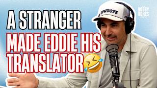 Eddie gets pulled into a stranger's argument at a store and starts making it up 😂