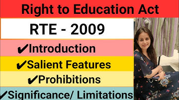 Right to Education Act 2009 / Contemporary India / Ctet /B.Ed/ M.Ed